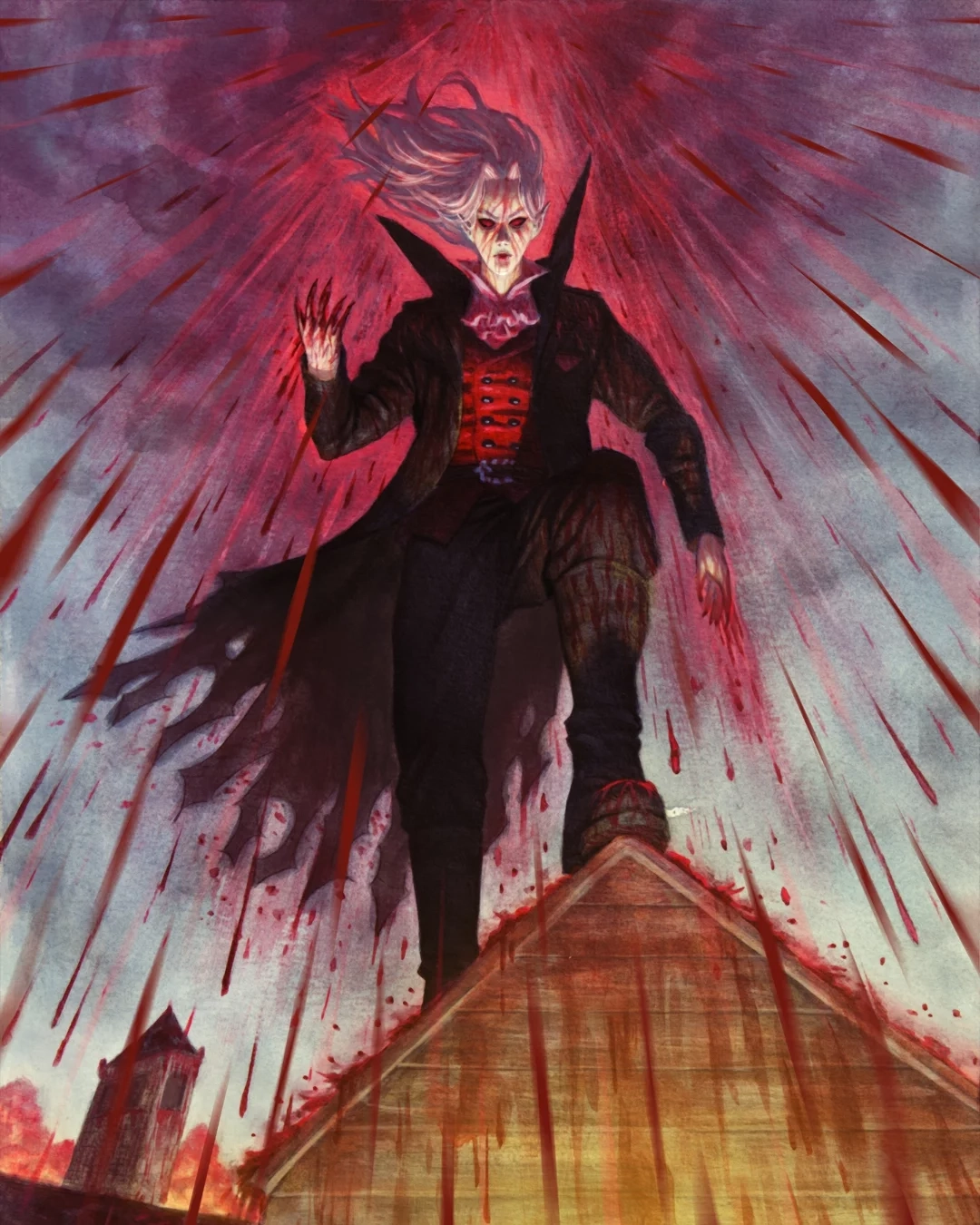 Ilustración de la baraja Vampiro chupa teta